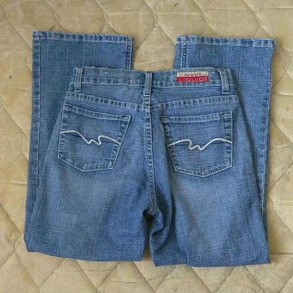 Girls Liquid  Blue Jeans Size 12 - Picture 2 of 5